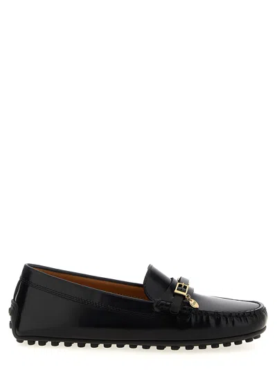 Tod's 10mm Gommino Leather Loafers In Black