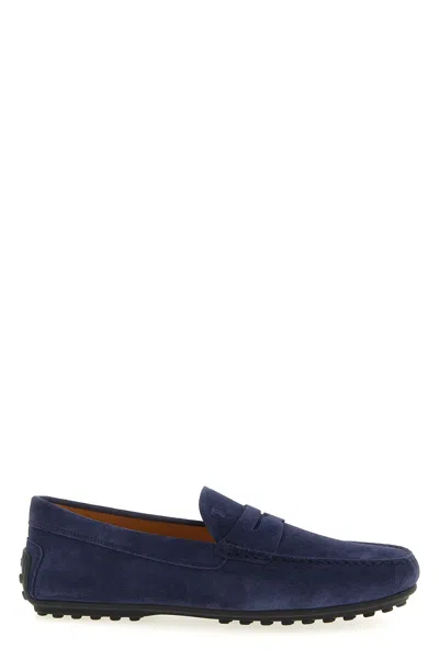 Tod's 'city Gommino' Loafers In Blue