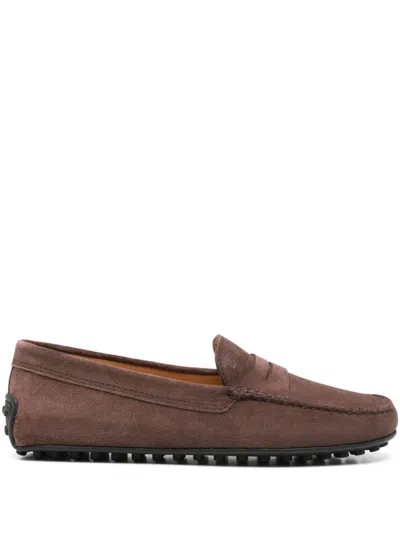 Tod's City Gommino Loafers In Brown
