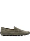 Tod's City Gommino Loafers In Green