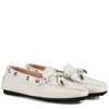 Tod's Woman Loafers Off White Size 7.5 Soft Leather In White