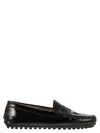 Tod's City Gommino Moccasin In Glossy Leather In Black