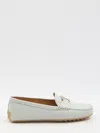 Tod's City Gommino Leather Loafers In Grey