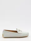 Tod's City Gommino Leather Loafers In Grey