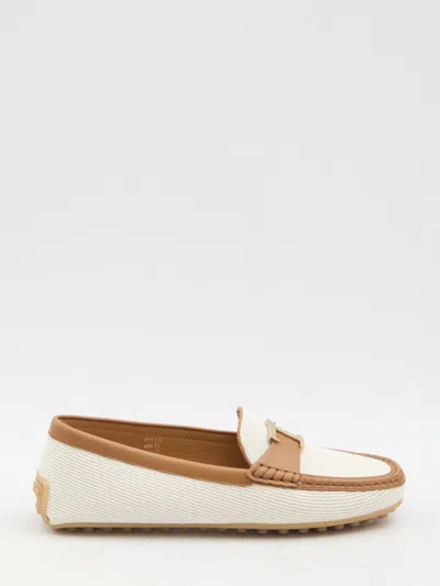 Tod's City Gommino Moccasins In White
