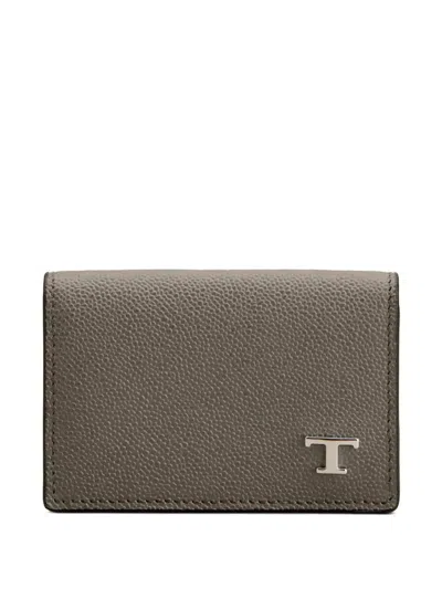 Tod's Classic Card Holder In Gray