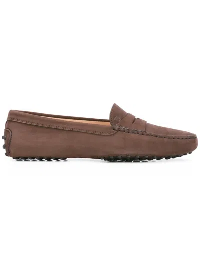 Tod's Classic Driving Shoes In Brown