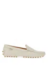 Tod's Leather Moccasin Rubber In White