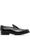 Tod's Smooth Leather Moccasin Loafers With Subtle Stitching