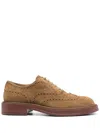 Tod's Man Lace-up Shoes Camel Size 8 Leather In Cyan