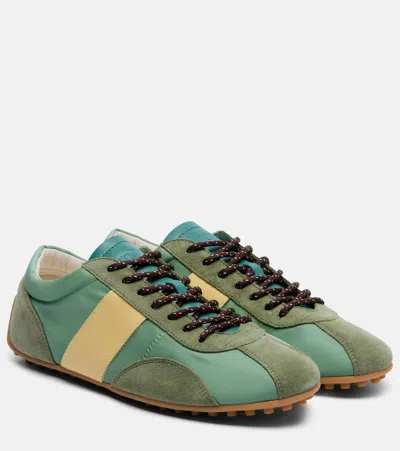 Tod's Classic Suede-trimmed Sneakers In Multi