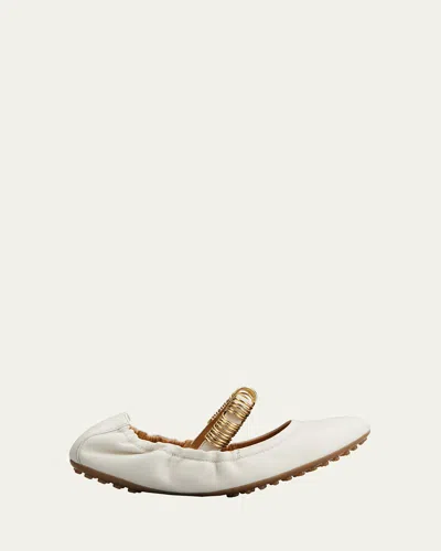 Tod's Dee Ballerina Shoes In Beige