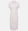 Tod's Cotton-blend Shirt Dress In Pink