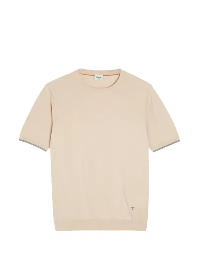 Tod's Cotton Fine-knit Top In Brown