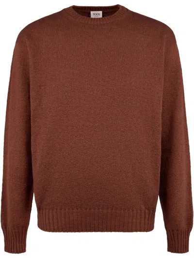 Tod's Cotton Jumper In Brown