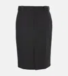 Tod's Cotton Midi Skirt In Black