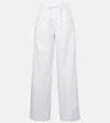 Tod's Pants In Poplin With Drawstring In White