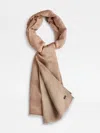 Tod's Cotton Scarf In Brown