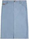 Tod's Cotton Skirt In Blue