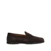 Tod's Suede Gomma Leggero Loafers In Brown