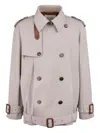 Tod's Cotton Trench Jacket In Neutrals