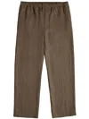 Tod's Pants In Linen With Drawstring In Brown