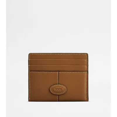 Tod's Credit Card Holder In Leather In Brown