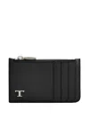 Tod's Credit Card Holder In Leather In Black