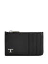 Tod's Credit Card Holder In Leather In Black