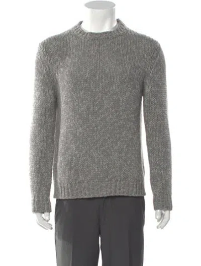 Pre-owned Tod's Crew Neck Long Sleeve Pullover In Gray