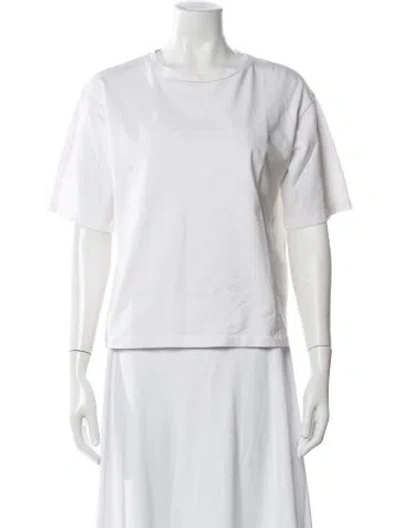 Pre-owned Tod's Crew Neck Short Sleeve T-shirt In White