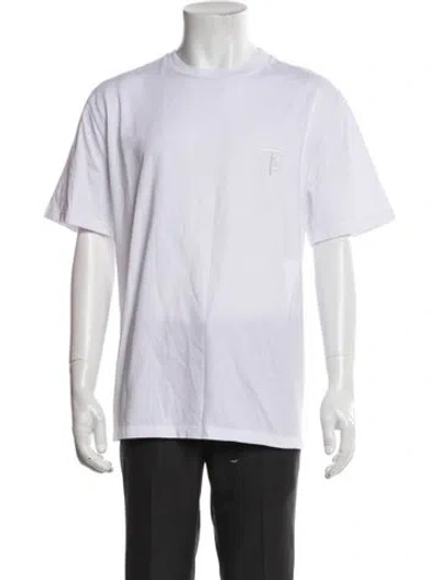 Pre-owned Tod's Crew Neck Short Sleeve T-shirt In White