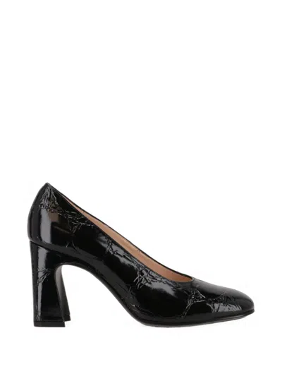 Tod's Crinkled-effect Leather Pumps In Black