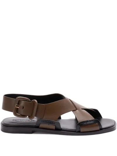 Tod's Criss Cross Sandal In Brown