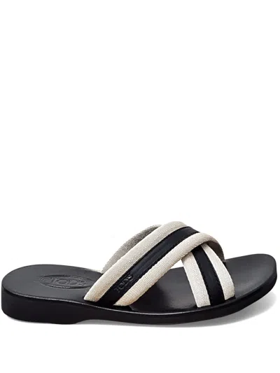 Tod's Criss-cross Sandals In Black
