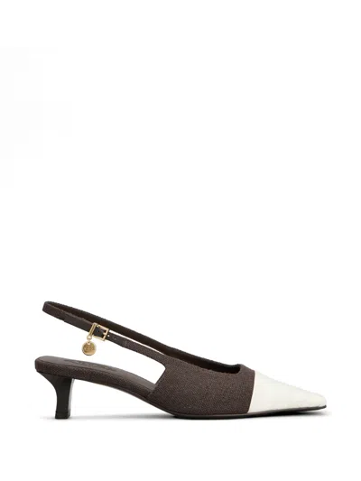 Tod's Croc-effect Slingback Pumps In Brown