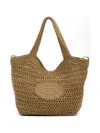 Tod's Raffia And Leather Medium Shopping Bag In Brown