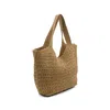 Tod's Raffia And Leather Medium Shopping Bag In Brown