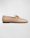 Tod's Suede Loafers In Beige Rosato