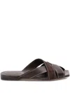 Tod's Cross-straps Flat Sandals In Brown