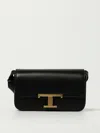 Tod's T Timeless Shoulder Bag In Micro Leather In Black