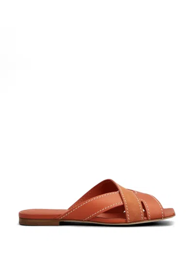 Tod's Crossed-strap Sandals In Brown