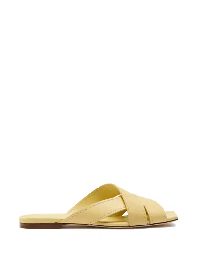 Tod's Tods Square-toe Suede And Leather Sandals In Multi