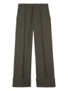 Tod's Cuffed-hem Trousers In Green