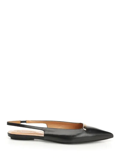 Tod's Cuoio Flat 10k Barretta Ch Scarpe Basse Black