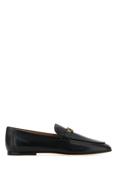 TOD'S TOD'S BLACK LEATHER LOAFERS