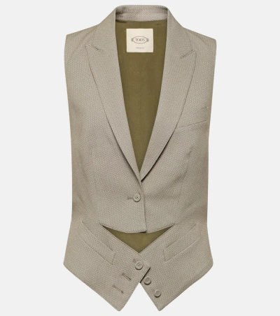 Tod's Cutout Waistcoat In C404