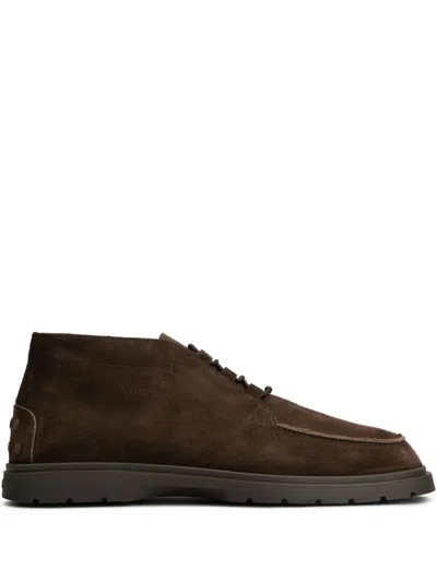 Tod's Dark Brown Lace-up Boots
