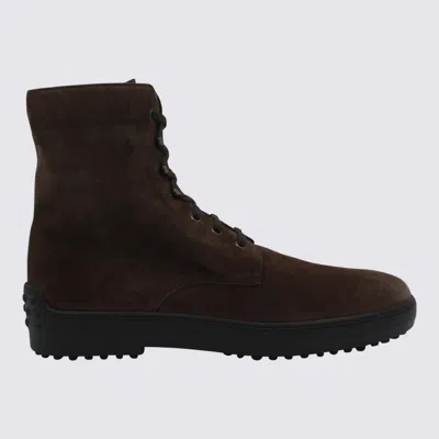 Tod's Dark Brown Leather Boots