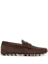 Tod's Man Loafers Chocolate Brown Size 7.5 Leather In Multi